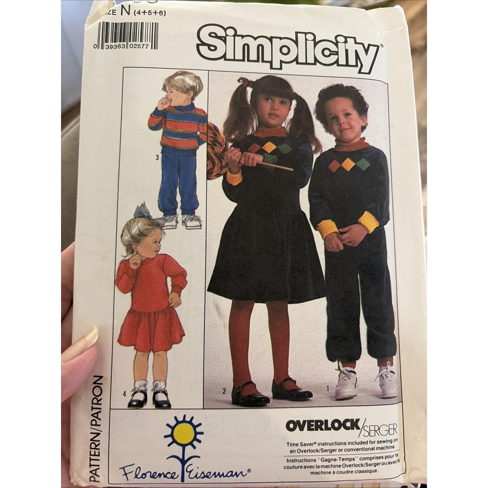 Simplicity 8253 Florence Eiseman Kids Dress Top Pants Pattern Uncut Size 4 5 6